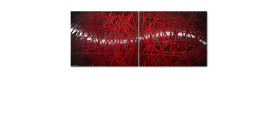 La toile moderne Red Push 200x80cm