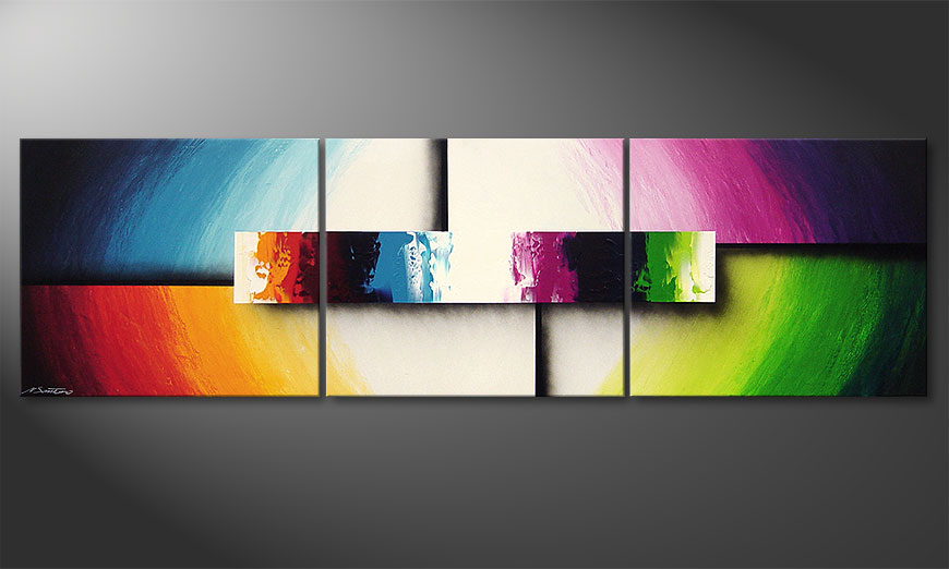 Le tableau moderne Colorful Life II 210x60x2cm