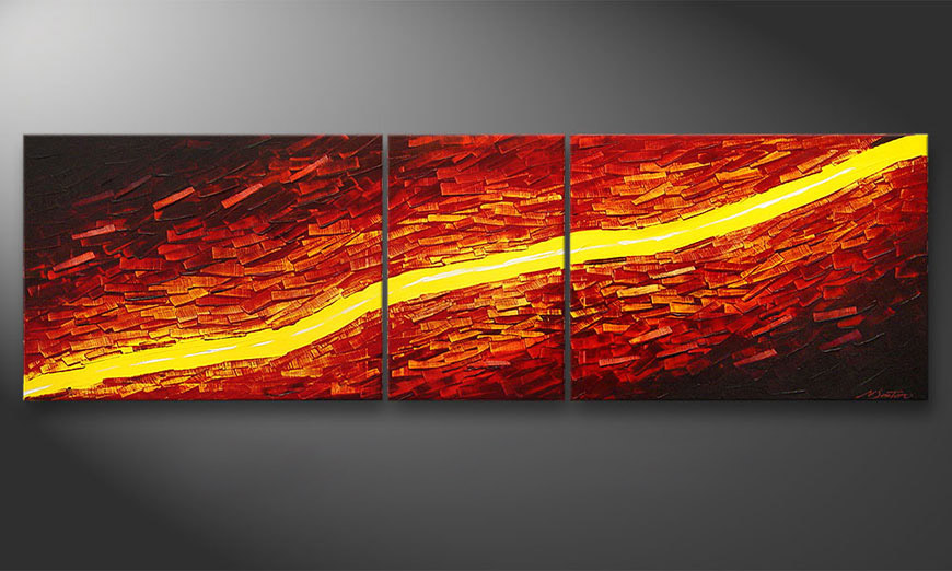 Le tableau mural Lava Stream 200x60x2cm