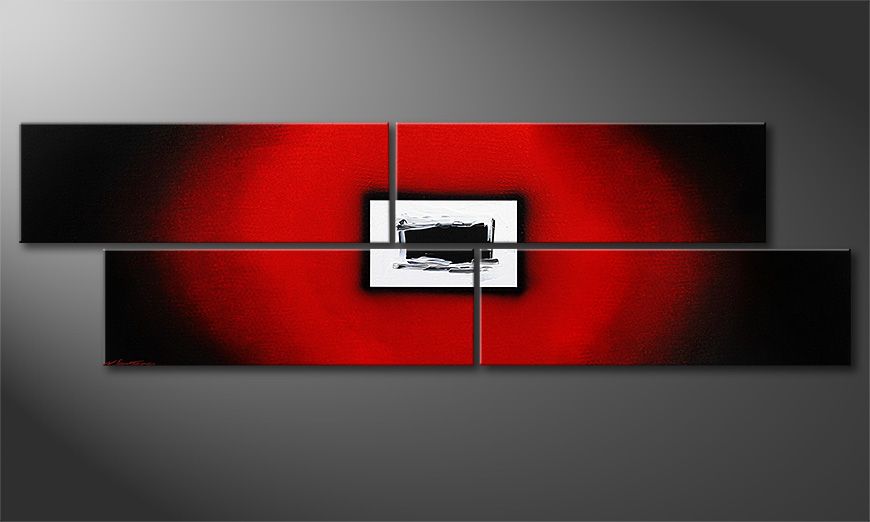 Le tableau mural Lost Red 200x60x2cm