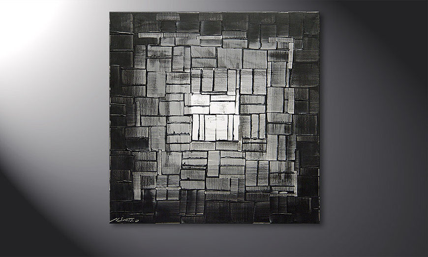 Le tableau pour salon Light Cube 80x80x2cm