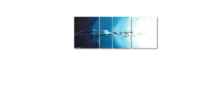 La toile bleue Water Splash 130x50cm
