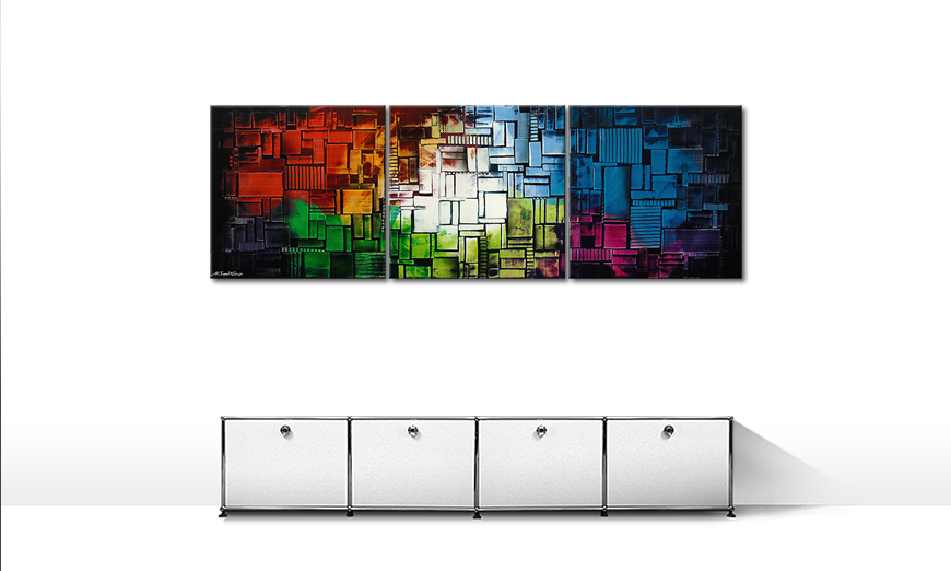 Le tableau mural Color Cubes210x70cm