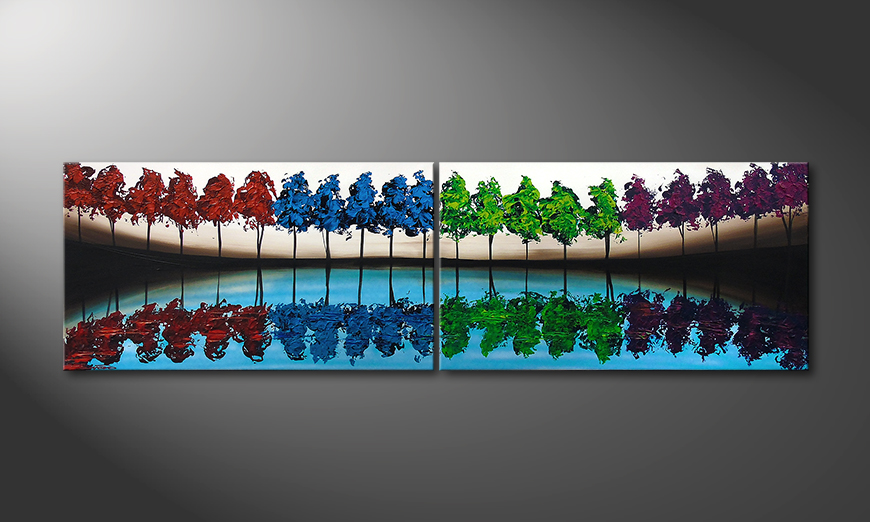 Le tableau mural Miracle Forest 200x60cm