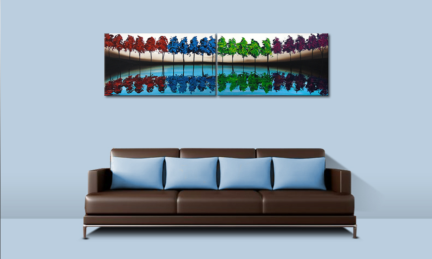 Le tableau mural Miracle Forest 200x60cm