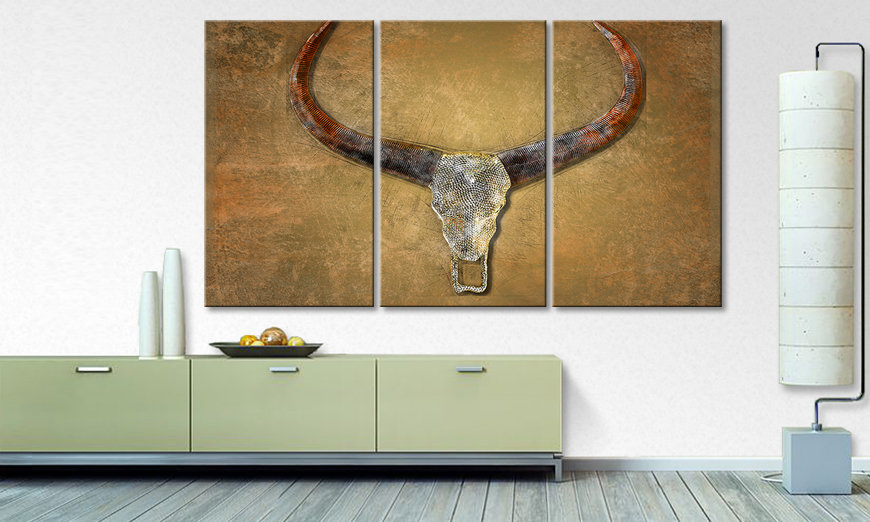 Le tableau exclusive Bull Skull 180x100 cm