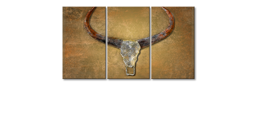 Le-tableau-exclusive-Bull-Skull-180x100-cm