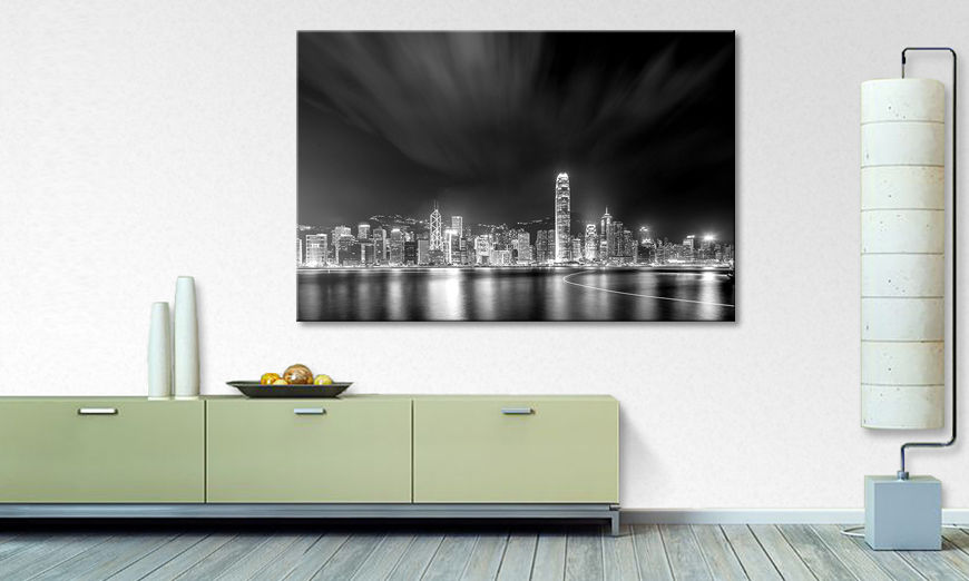 Le tableau exclusive Hong Kong At Night 120x80 cm