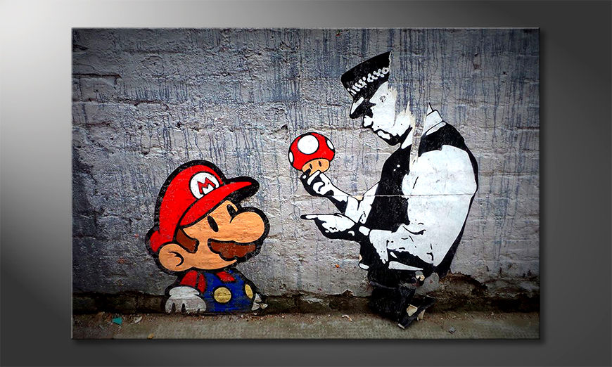 Le-tableau-moderne-Caught-Mario