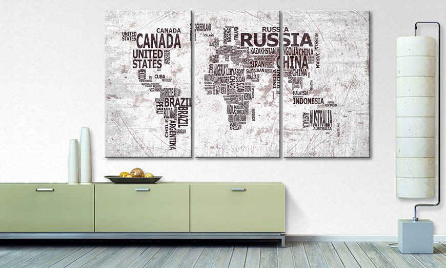 Le tableau moderne World Map 22 180x100 cm