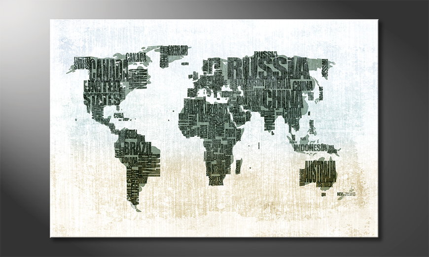 Le tableau mural Carte du Monde 1