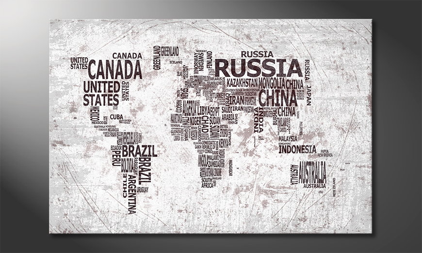 Le tableau mural Carte du Monde 22