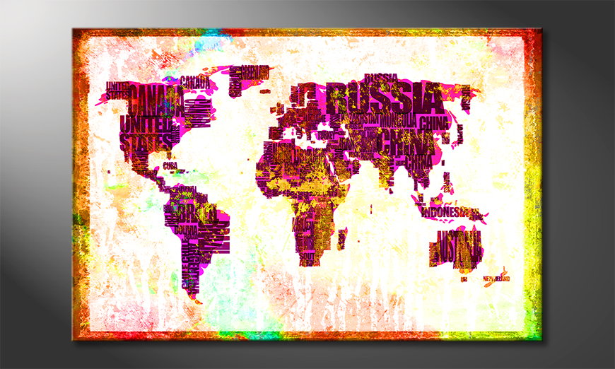 Le tableau mural Carte du Monde 3