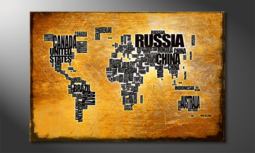 Le tableau mural Carte du Monde 6