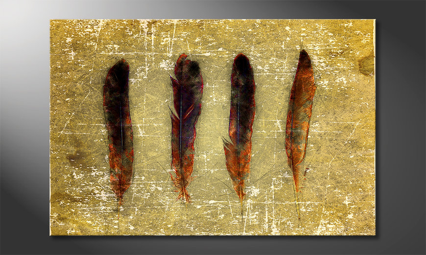 Le-tableau-mural-Four-Feathers-90x60-cm