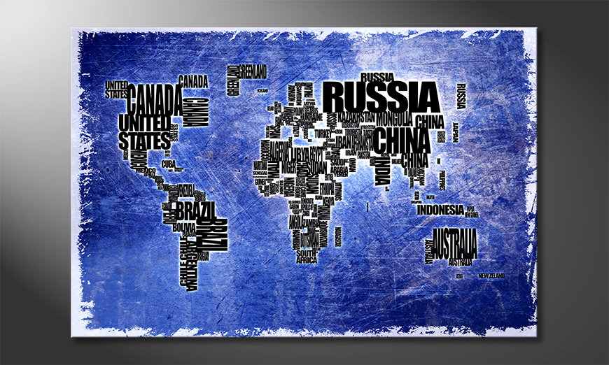 Le-tableau-mural-World-Map-2-60x40-cm