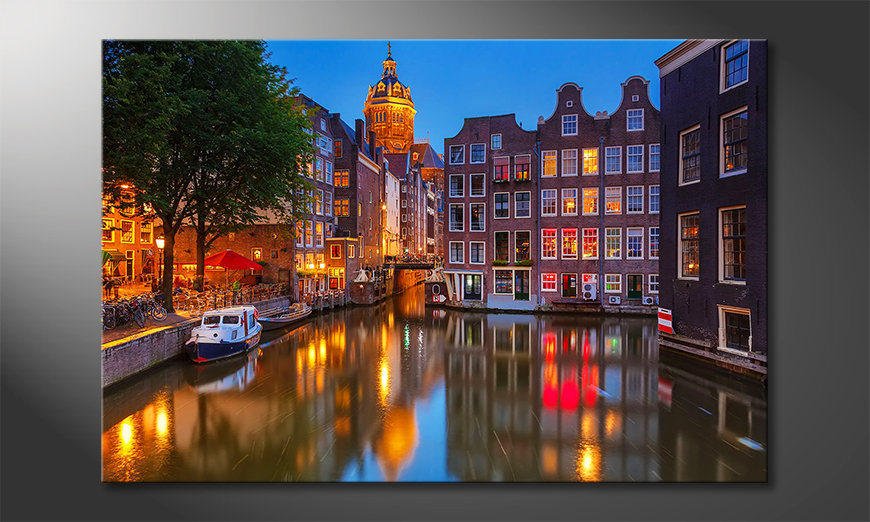 Les-tableau-imprimés-Canal-in-Amsterdam