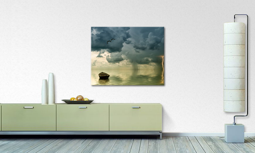 Les tableau imprimés The Lonely Boat 100x80 cm
