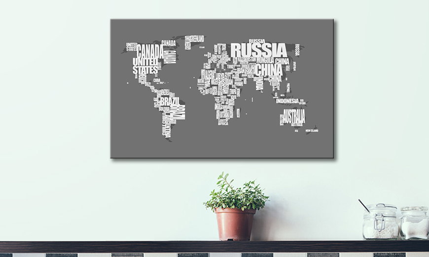 Les tableau imprimés Worldmap 11 80x50 cm