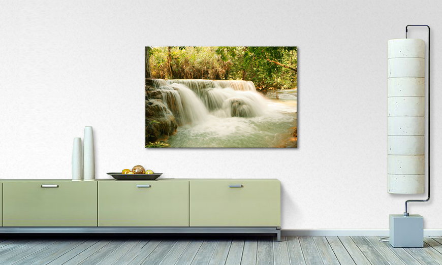 Limpression sur toile Jungle Waterfall