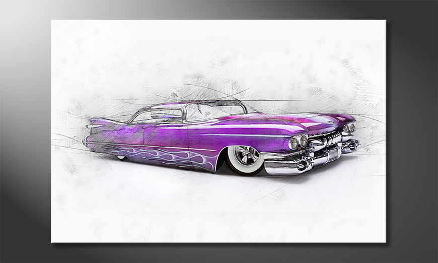 Limpression-sur-toile-Pink-Cadillac