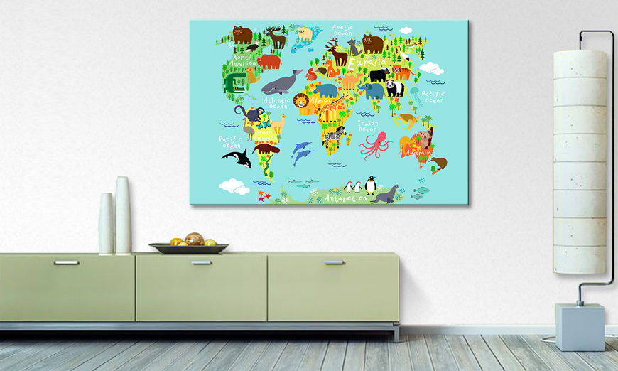 Toile moderne Colorful World