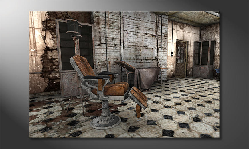 Toile-moderne-Decayed-Barber