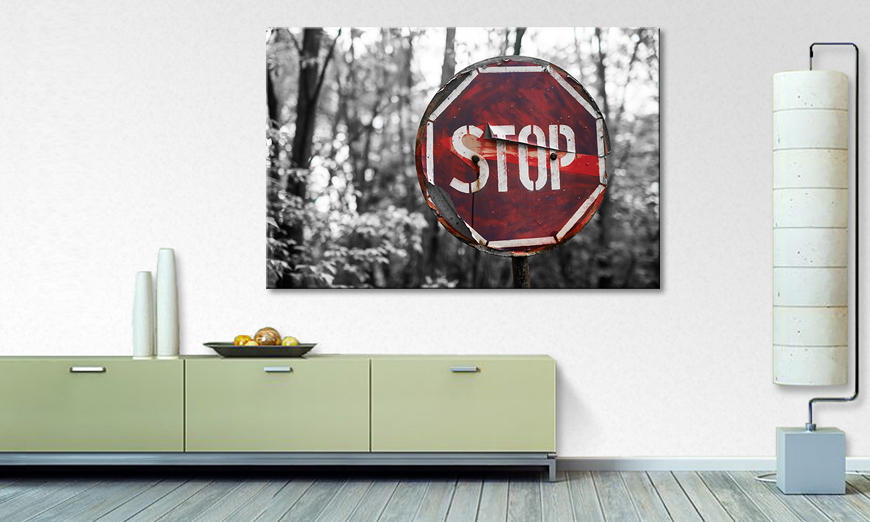 Toile moderne Stop