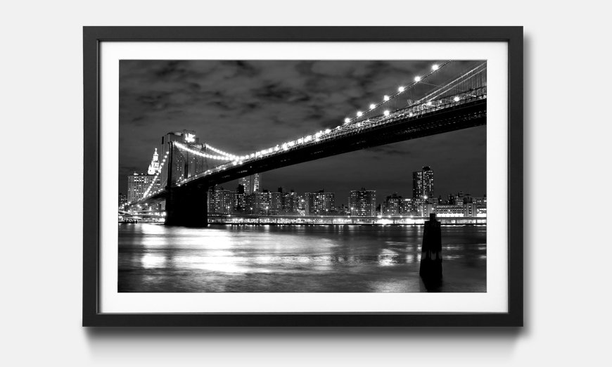La reproduction encadrée Brooklyn Bridge