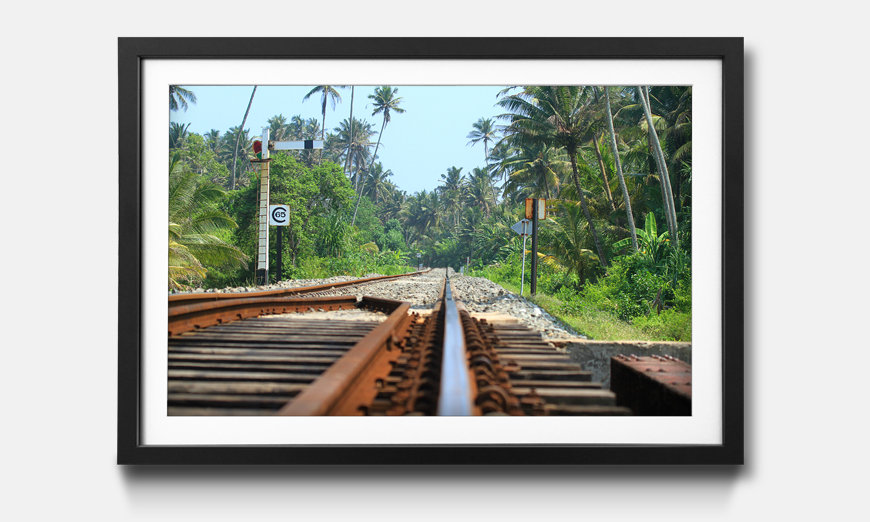La reproduction encadrée Sri Lanka Rails