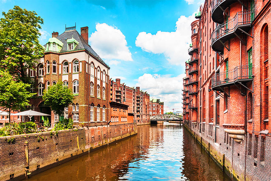 Papier peint Canal in Hamburg