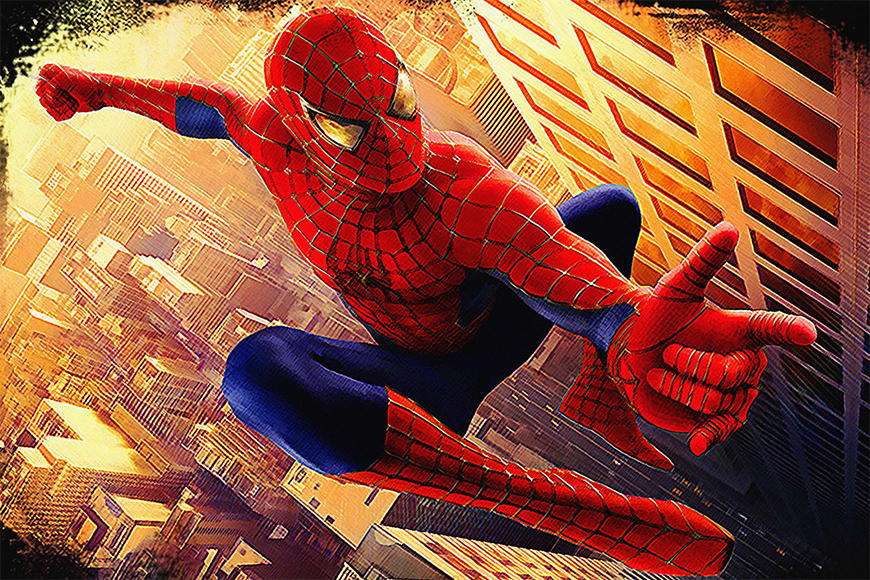 Papier peint Spiderman 120x80cm et plus