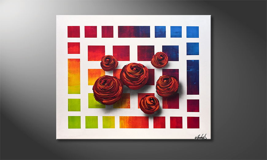 Art moderne Colors Of Roses 100x80cm