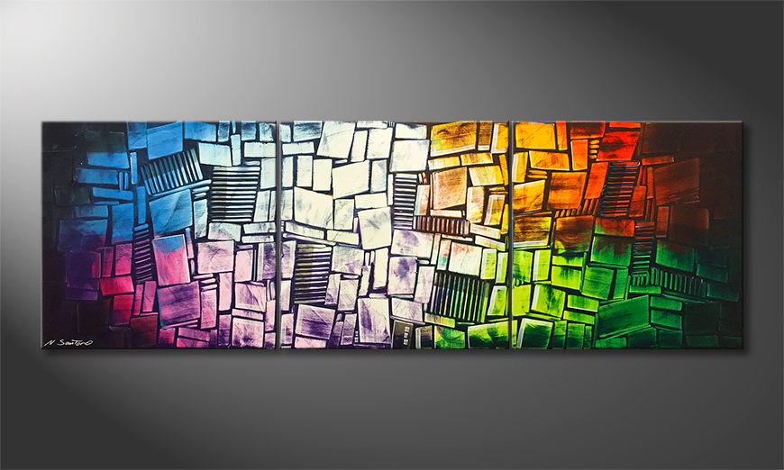 Art moderne Disarranged Colors 210x70cm