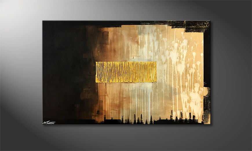 Art moderne Gold Rain 120x75cm