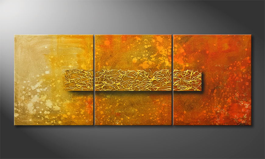 Art moderne Golden Heat 180x70cm