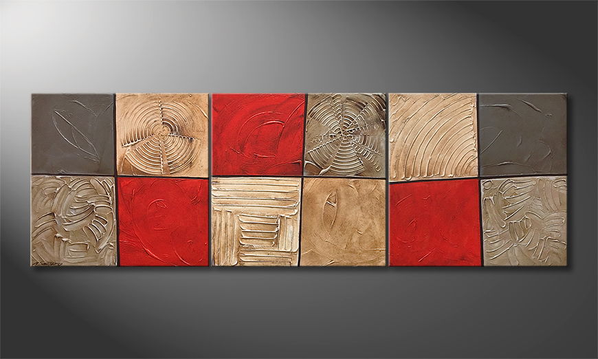 Art moderne Red Desert 210x70cm