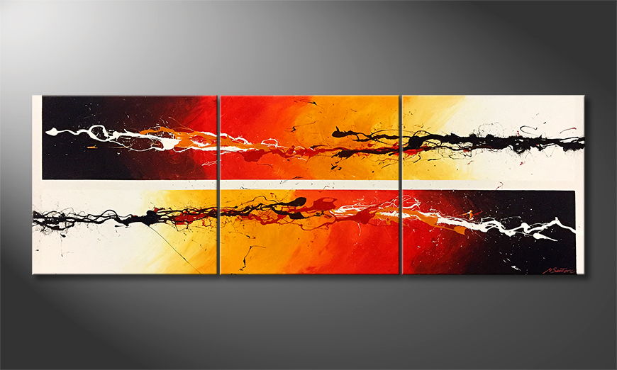 La peinture exclusive Fire Of Motion 210x70cm