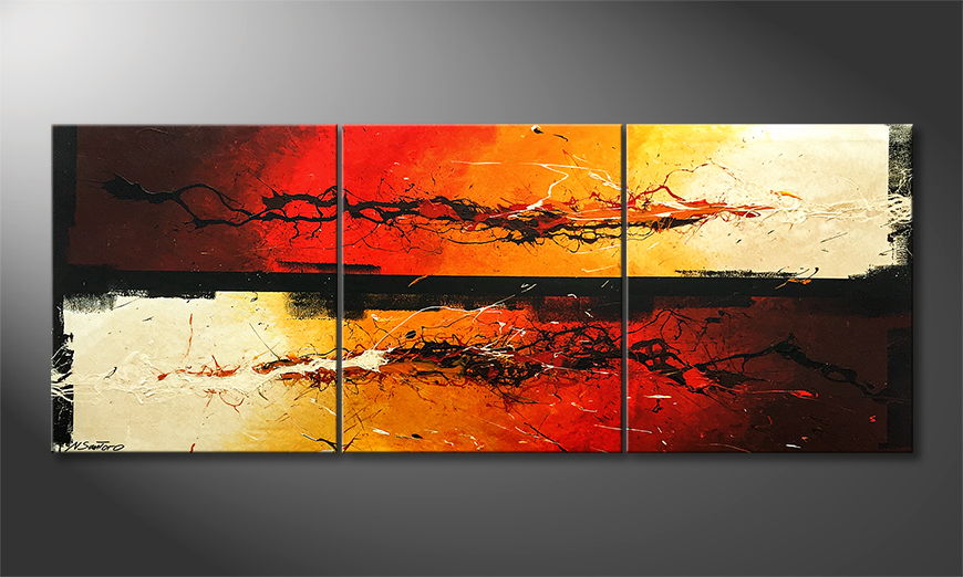 La peinture exclusive Fire Splashes 210x70cm