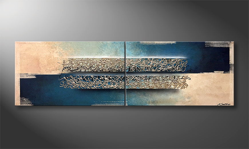 La peinture exclusive Frozen Streams 200x60cm