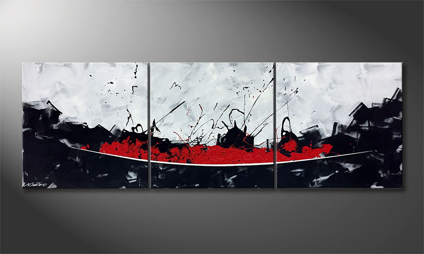 La peinture exclusive Liquid Red 210x70cm