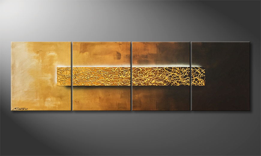 La peinture exclusive Middle Of Gold 200x60cm