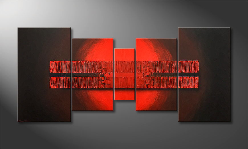Le tableau exclusif Burning Red 200x70cm