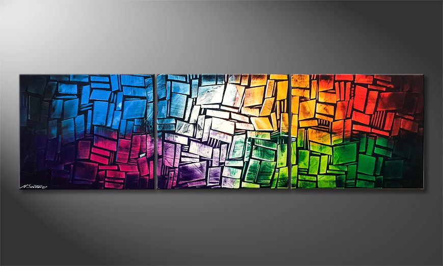 Le tableau exclusif Colorful Feelings 210x60cm