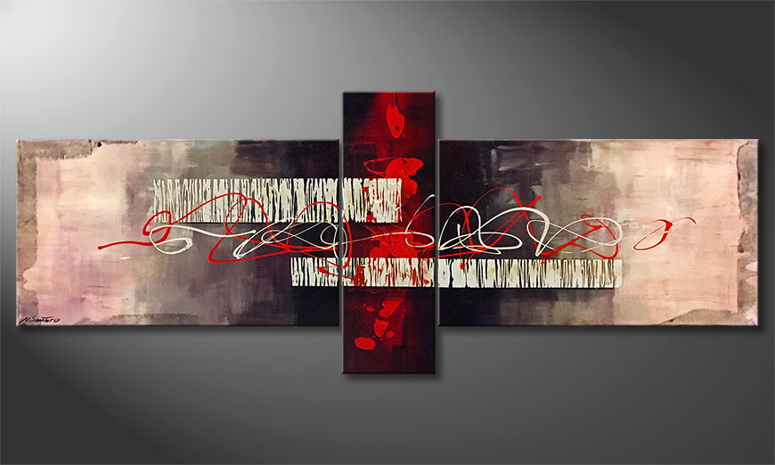Le tableau exclusif Red Before Black 230x90cm