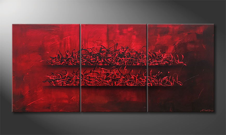 Le tableau exclusif Red Glow 180x80cm