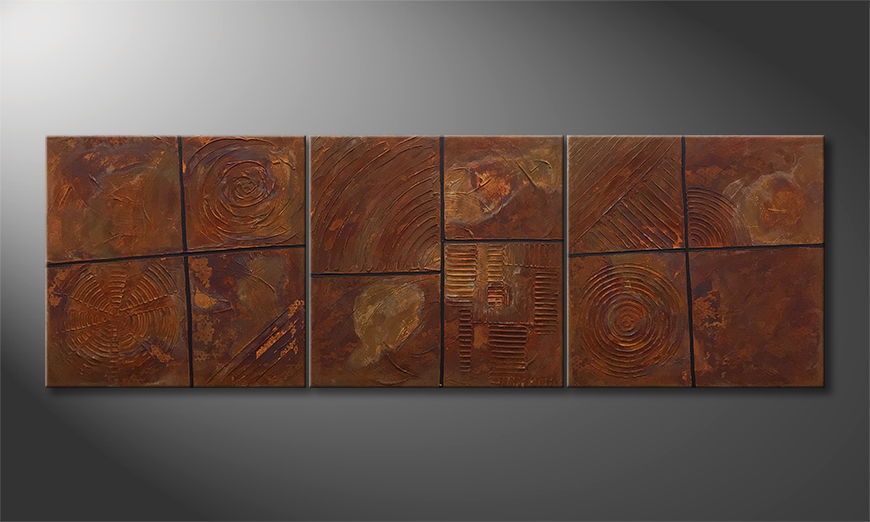 Le tableau exclusif Rusty Moments 210x70cm