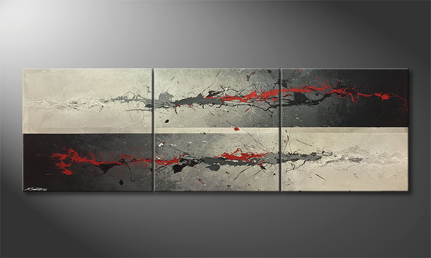 Le tableau exclusif Sparkeling Red 240x80cm