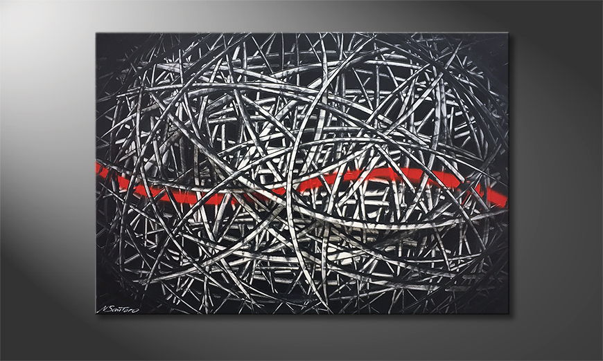 Le tableau moderne Red Line 120x80cm