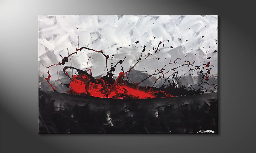 Le tableau mural Aboiled Red 120x80cm